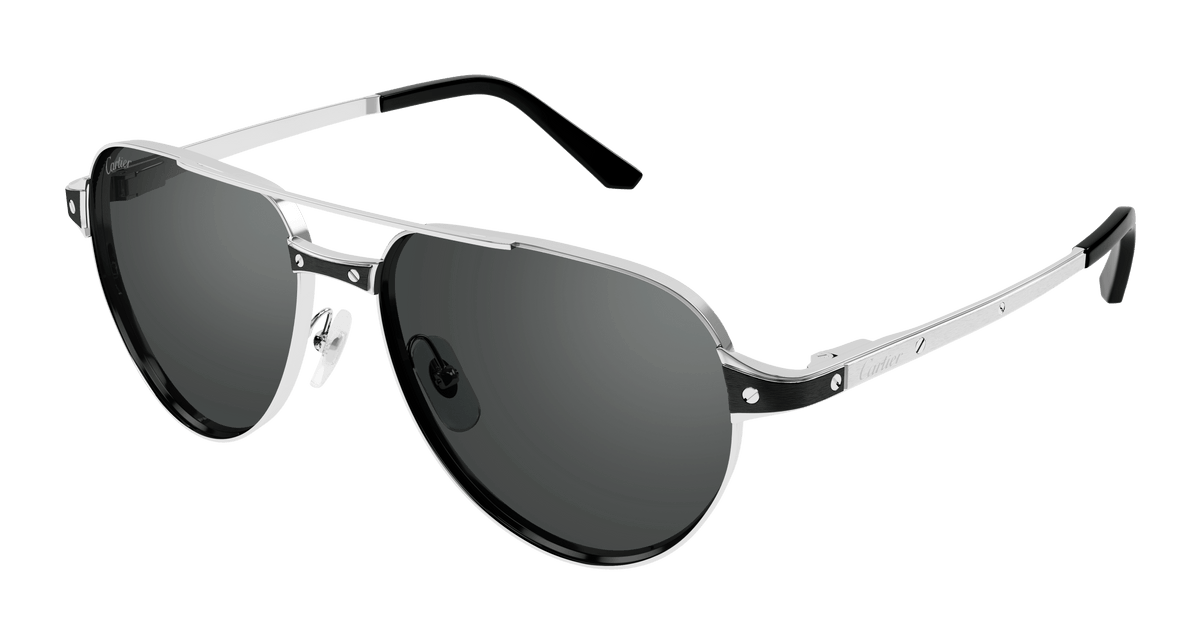 Cartier CT0425S Sunglasses - Silver / Grey (004)