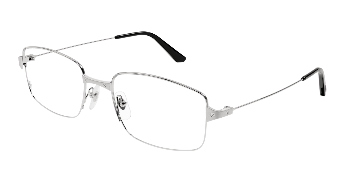 Cartier CT0406O Eyeglasses - Silver / Transparent (002)