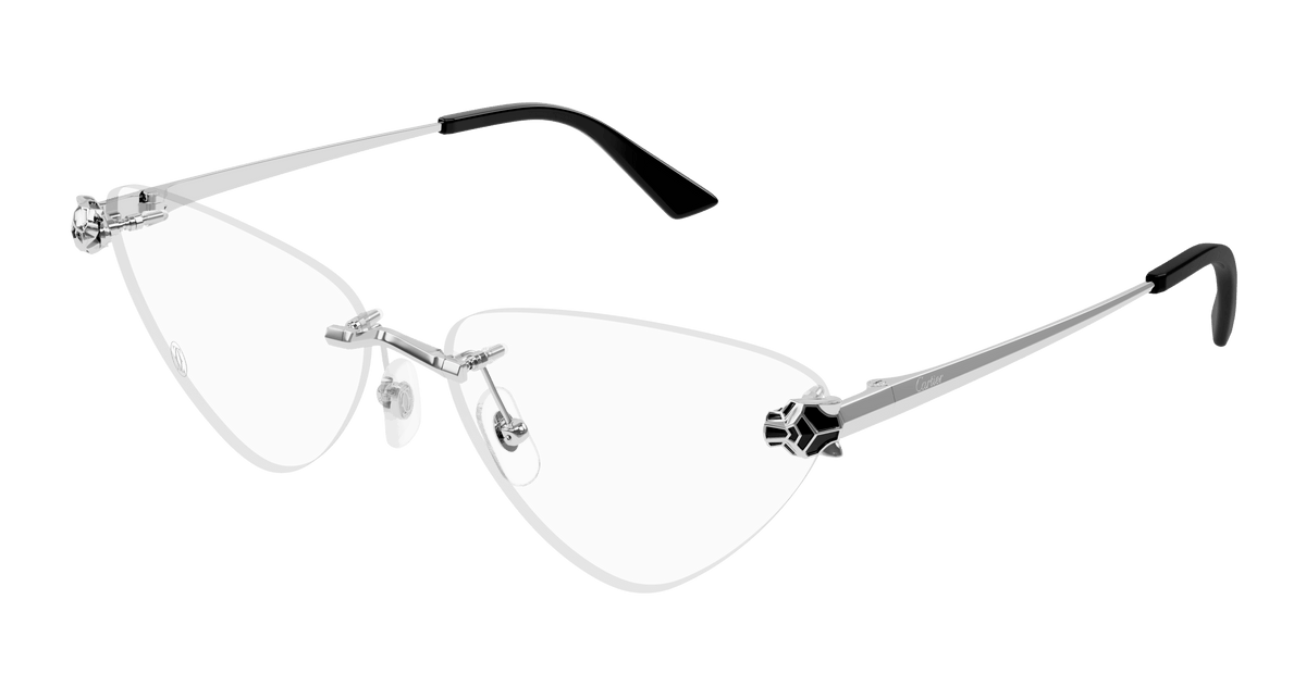 Cartier CT0448O Eyeglasses - Silver / Transparent (002)