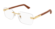 Cartier CT0411O Eyeglasses - Gold / Transparent (002)