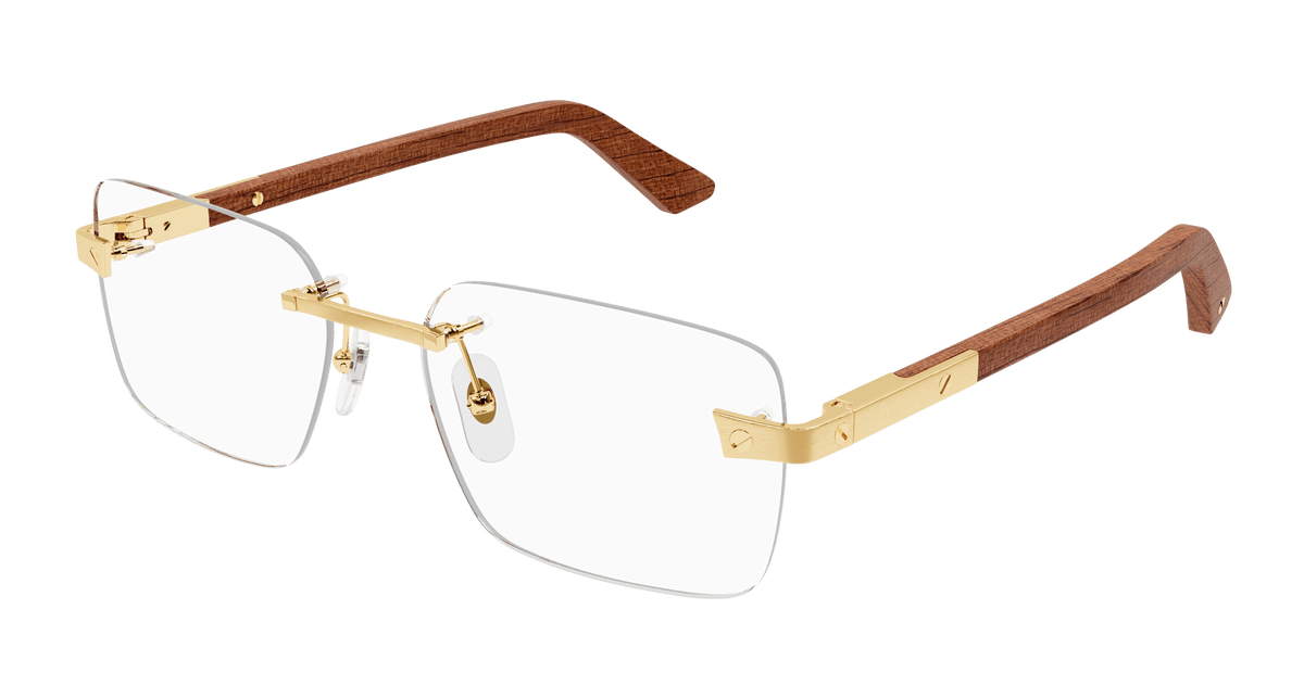 Cartier CT0411O Eyeglasses - Gold / Transparent (002)