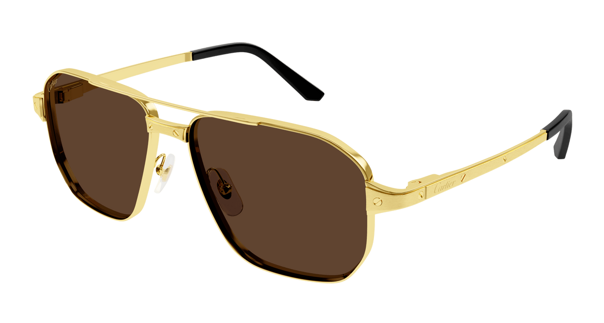 Cartier CT0424S Sunglasses - Gold / Brown (003)