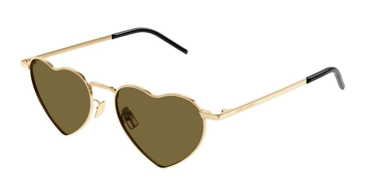 Saint Laurent SL 301 LOULOU Sunglasses - Gold / Brown (015)