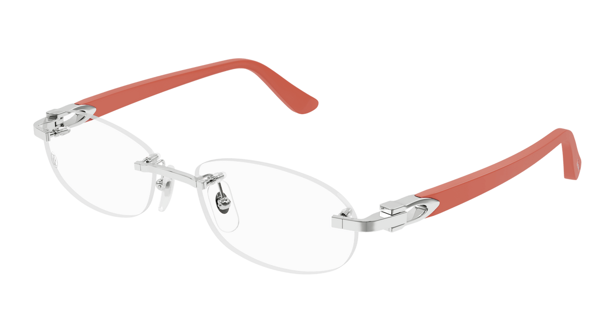 Cartier CT0455OJ Eyeglasses - Silver / Transparent (002)