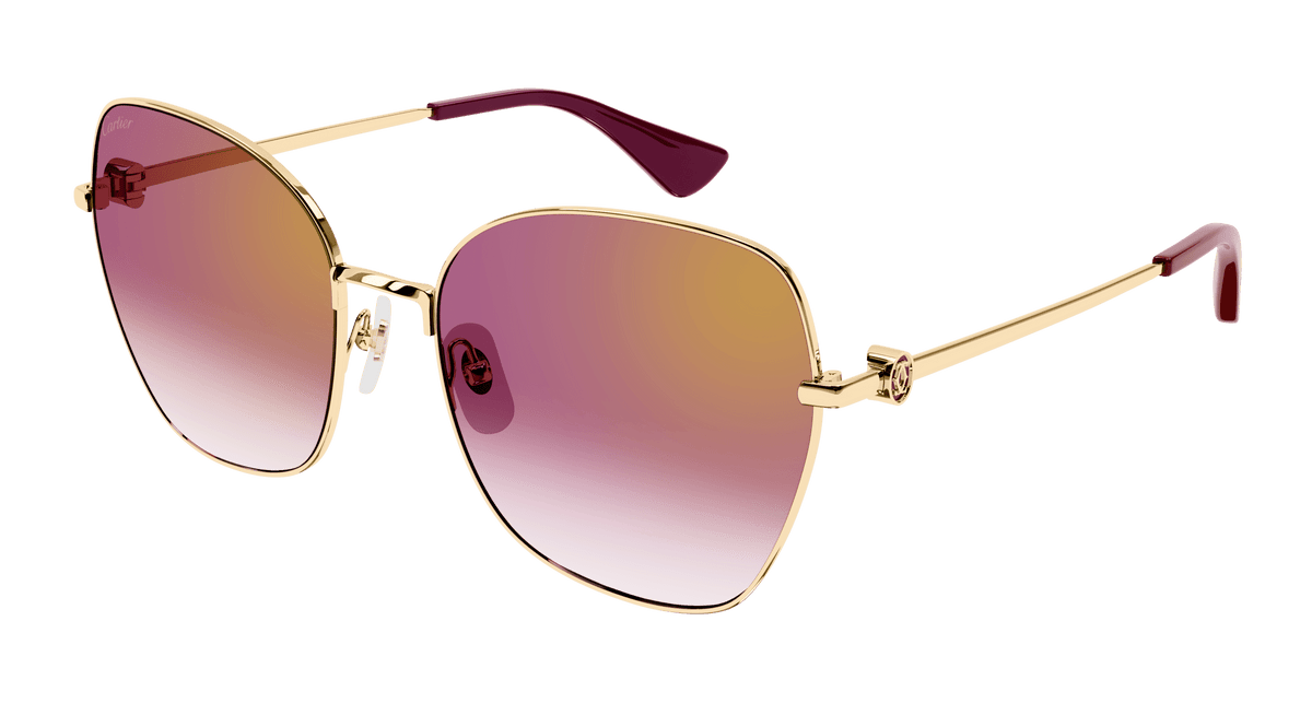 Cartier CT0402S Sunglasses - Gold / Red (003)