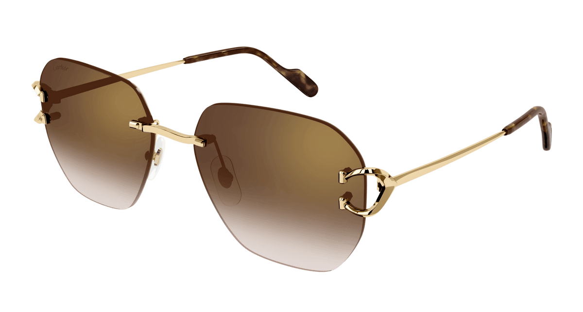 Cartier CT0394S Sunglasses - Gold / Brown (002)