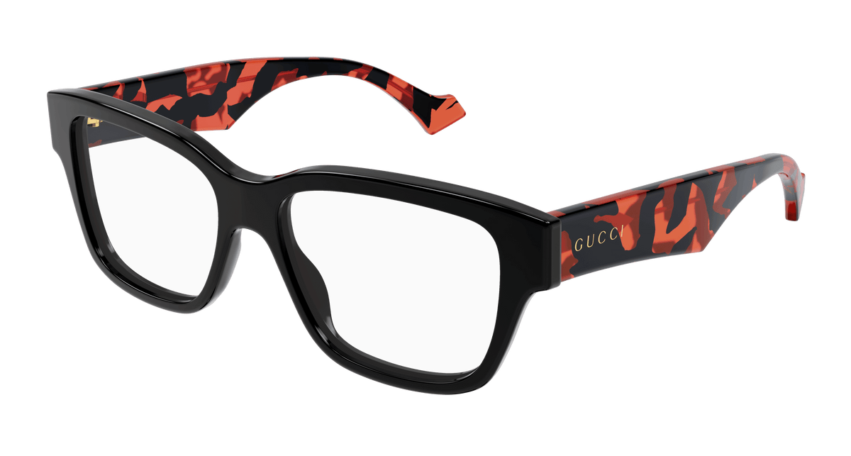 Gucci GG1428O Eyeglasses - Black / Transparent (006)