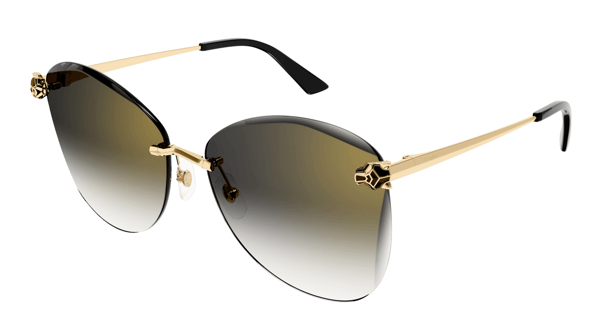 Cartier CT0398S Sunglasses - Gold / Grey (001)