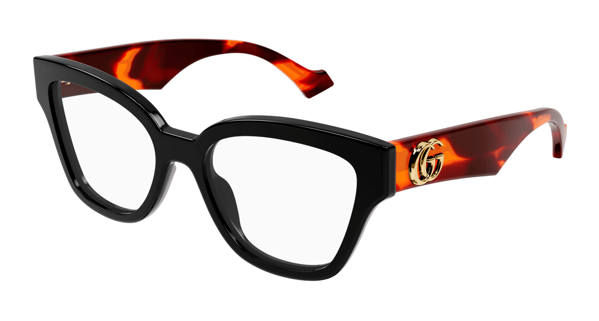 Gucci GG1424O Eyeglasses - Black / Transparent (007)