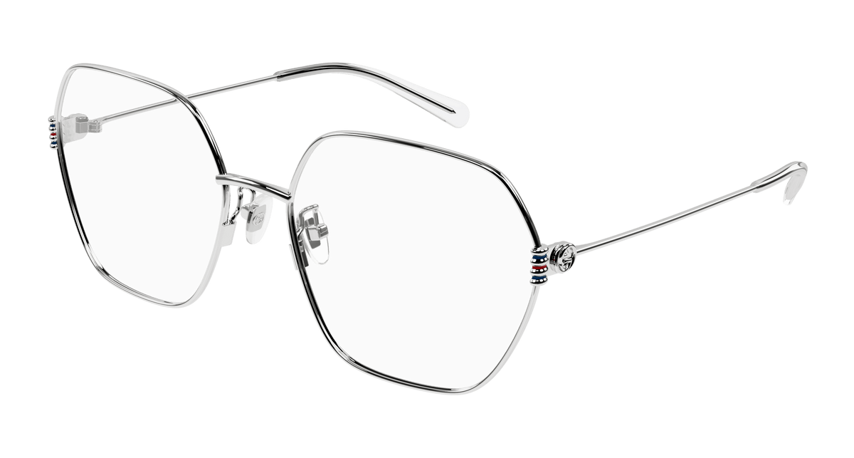 Gucci GG1285O Eyeglasses - Silver / Transparent (002)