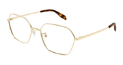 Alexander McQueen AM0437O Eyeglasses - Gold / Transparent (002)