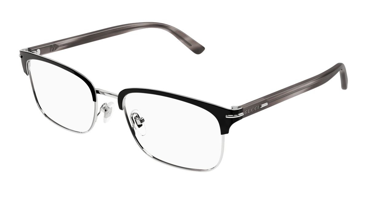 Gucci GG1448O Eyeglasses - Silver / Transparent (003)