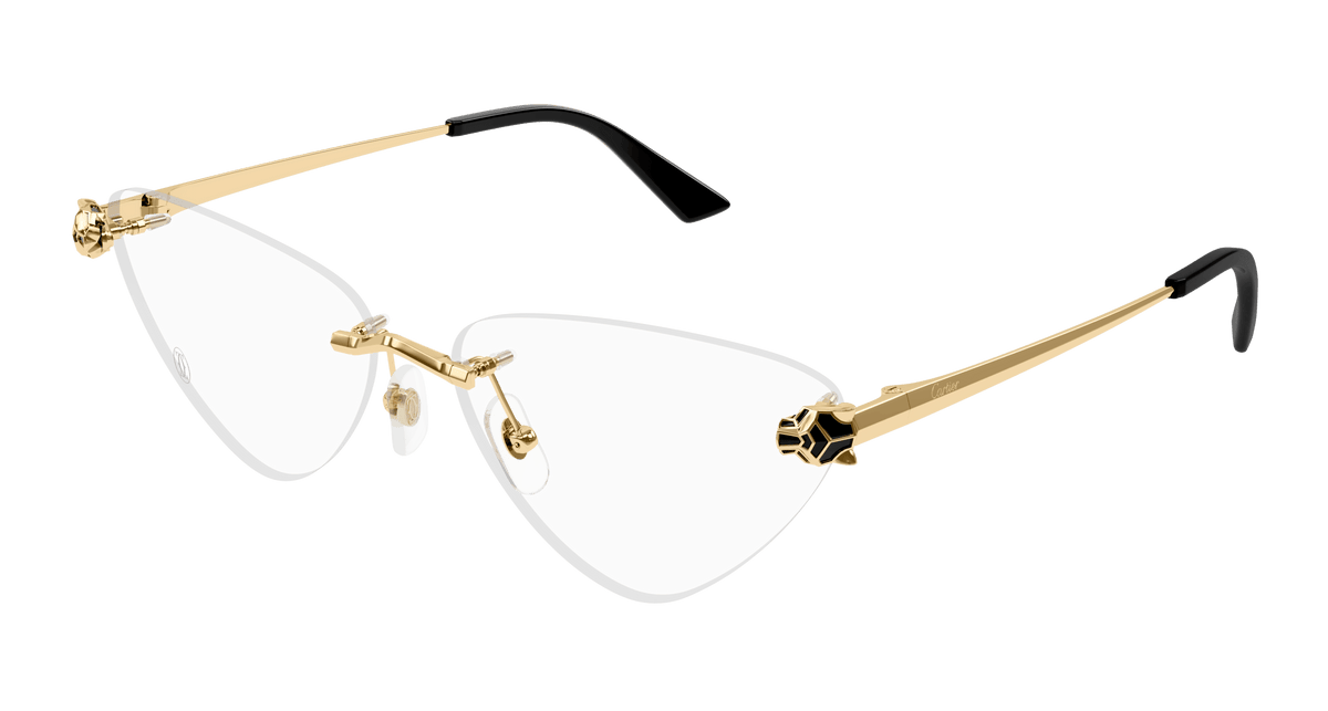 Cartier CT0448O Eyeglasses - Gold / Transparent (001)