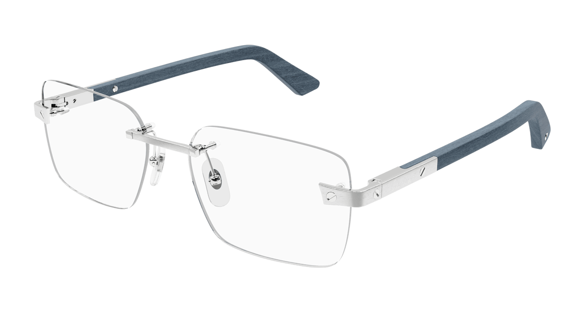 Cartier CT0411O Eyeglasses - Silver / Transparent (004)