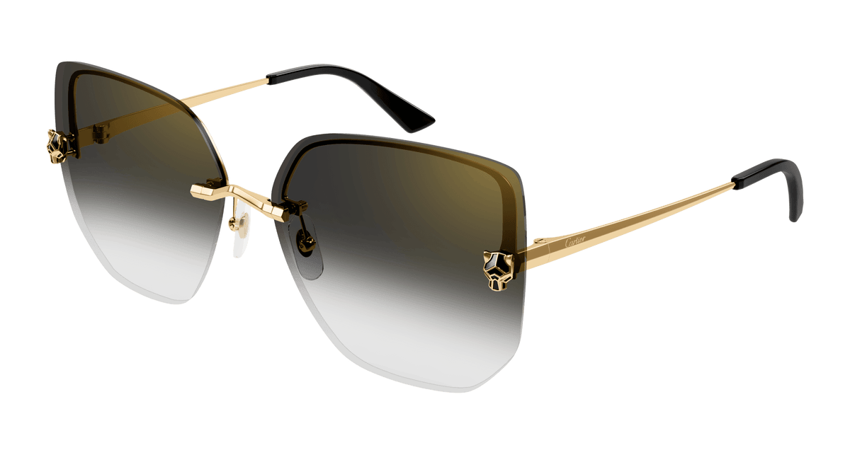 Cartier CT0432S Sunglasses - Gold / Grey (001)