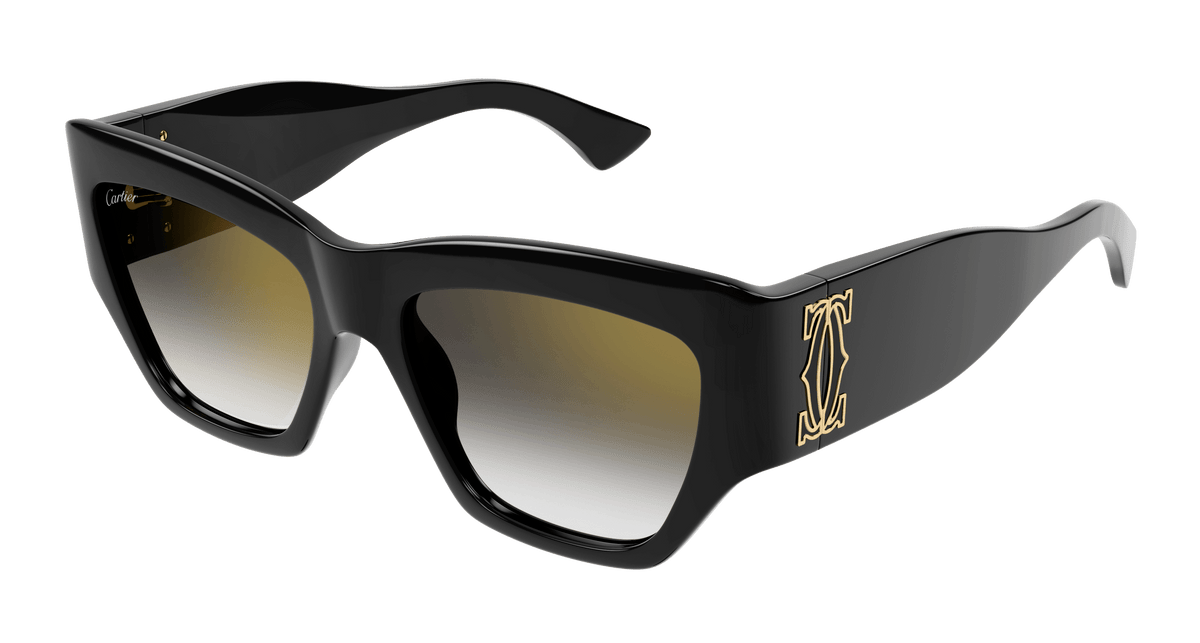 Cartier CT0435S Sunglasses - Black / Grey (001)