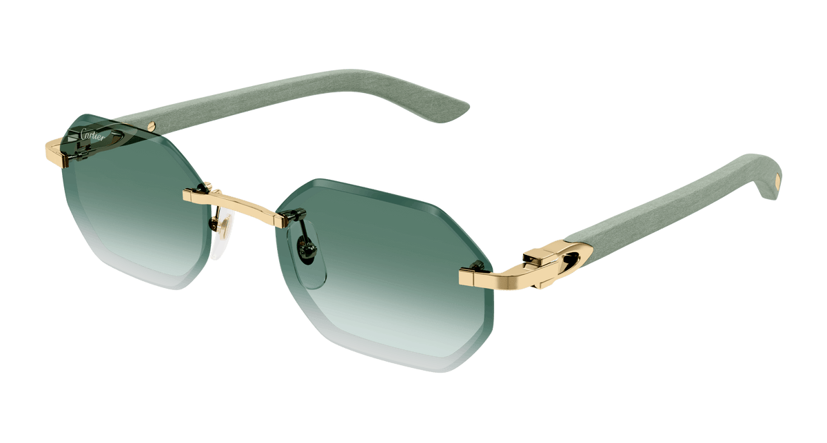 Cartier CT0439S Sunglasses - Gold / Green (004)