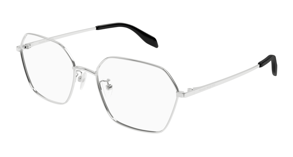 Alexander McQueen AM0437O Eyeglasses - Silver / Transparent (003)