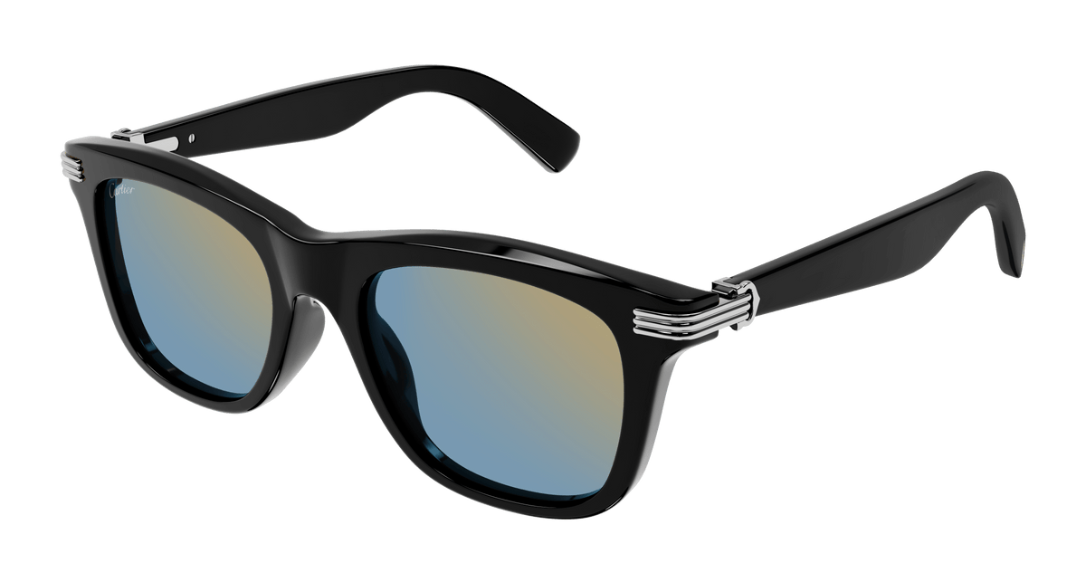 Cartier CT0396S Sunglasses - Black / Blue (004)