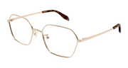 Alexander McQueen AM0437O Eyeglasses - Gold / Transparent (004)