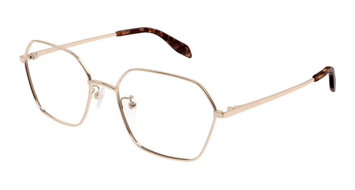 Alexander McQueen AM0437O Eyeglasses - Gold / Transparent (004)