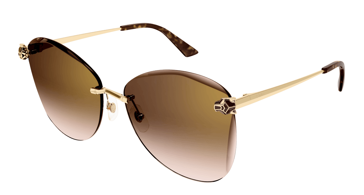 Cartier CT0398S Sunglasses - Gold / Brown (002)