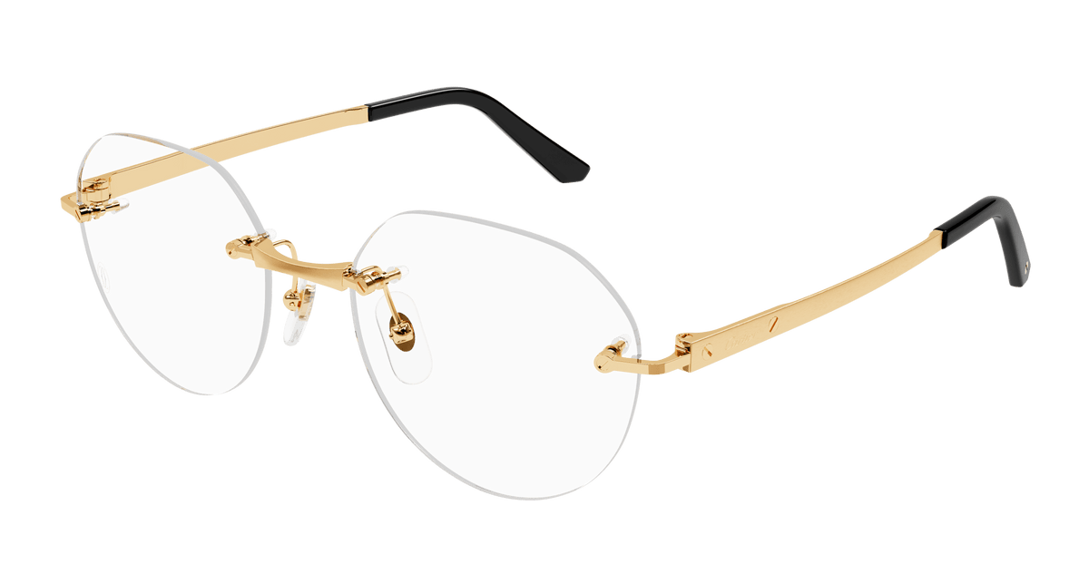 Cartier CT0408O Eyeglasses - Gold / Transparent (001)
