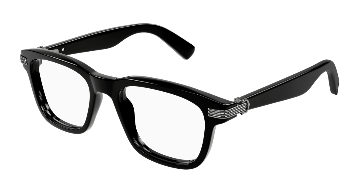 Cartier CT0444O Eyeglasses - Black / Transparent (005)