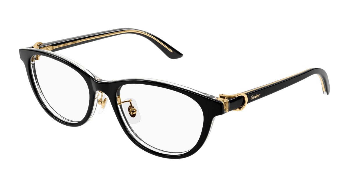 Cartier CT0456OJ Eyeglasses - Black / Transparent (001)