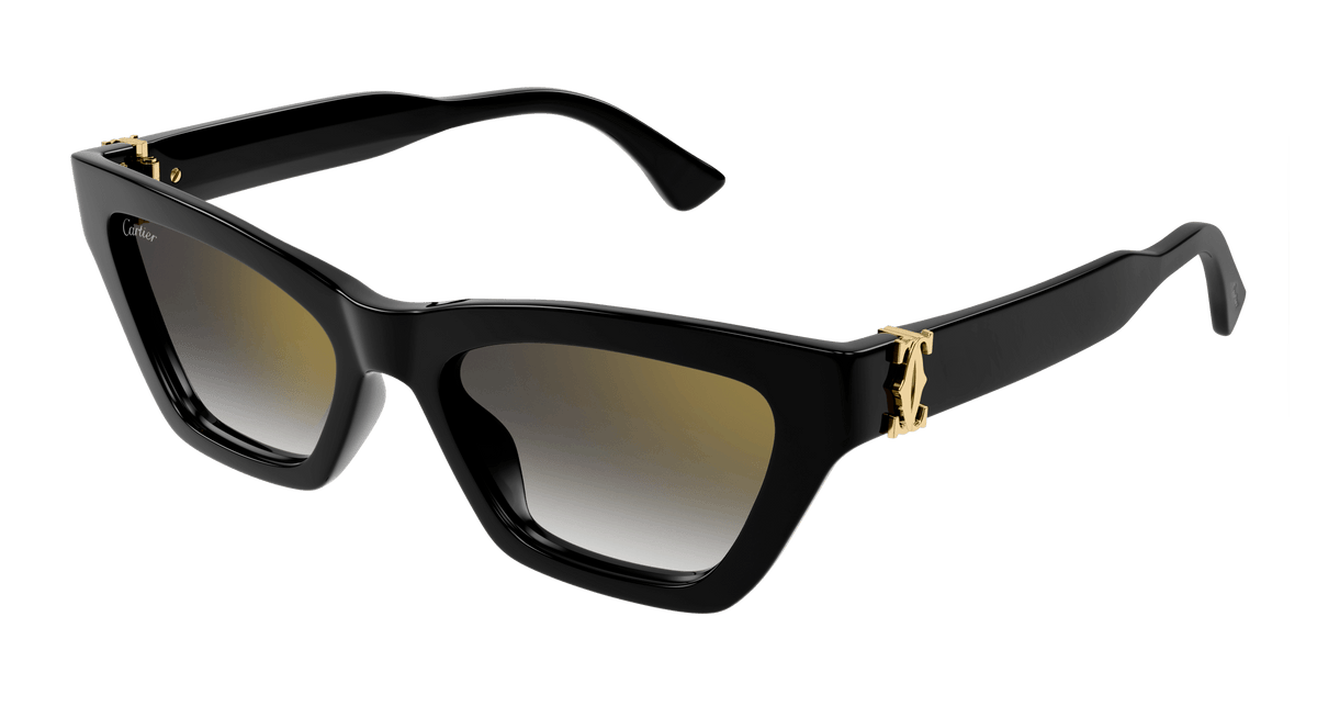 Cartier CT0437S Sunglasses - Black / Grey (001)