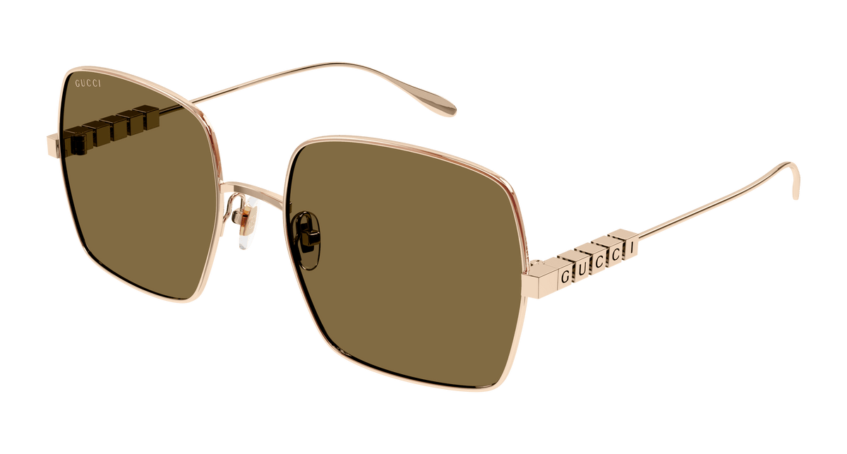 Gucci GG1434S Sunglasses - Gold / Brown (002)