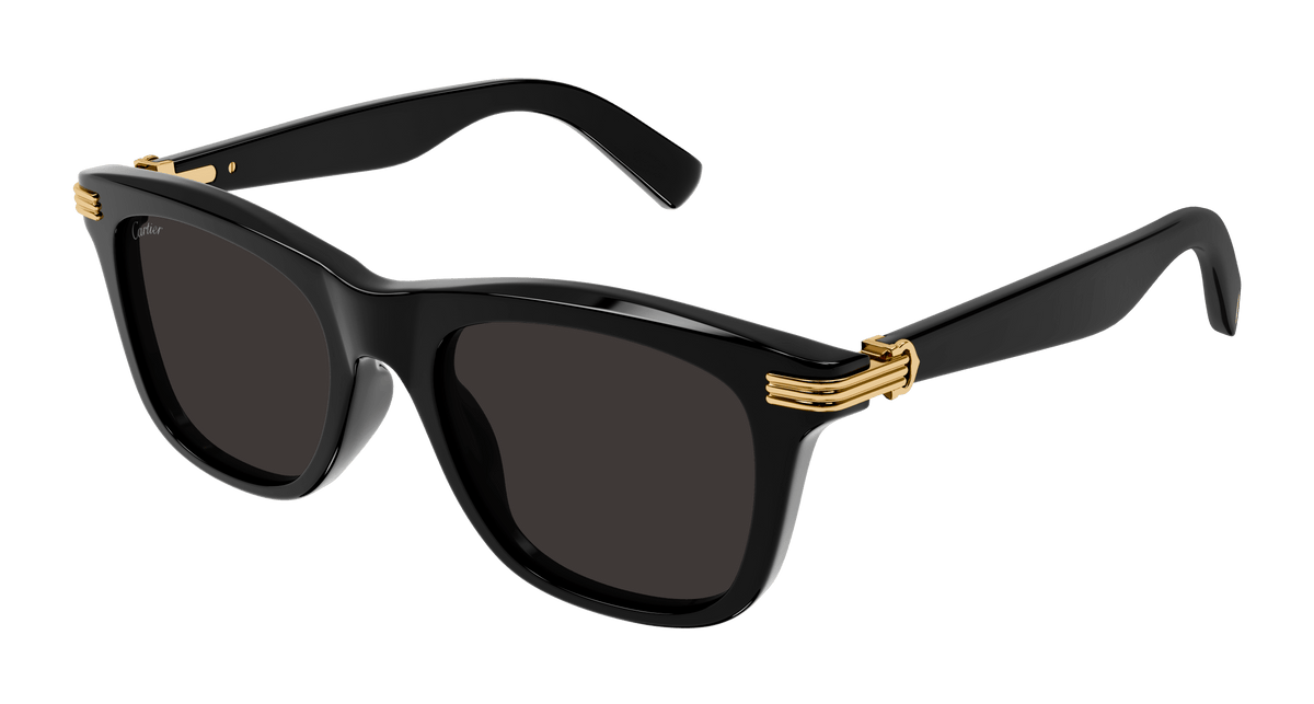 Cartier CT0396S Sunglasses - Black / Grey (001)
