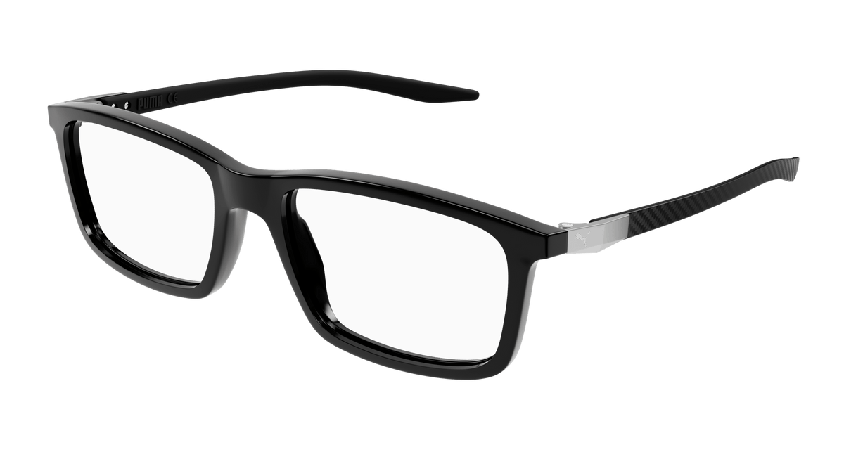 Puma PU0418O Eyeglasses - Black / Transparent (001)