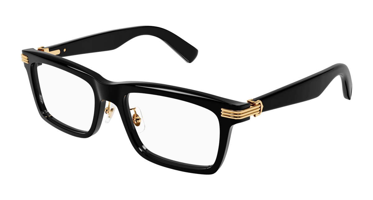Cartier CT0420OA Eyeglasses - Black / Transparent (001)