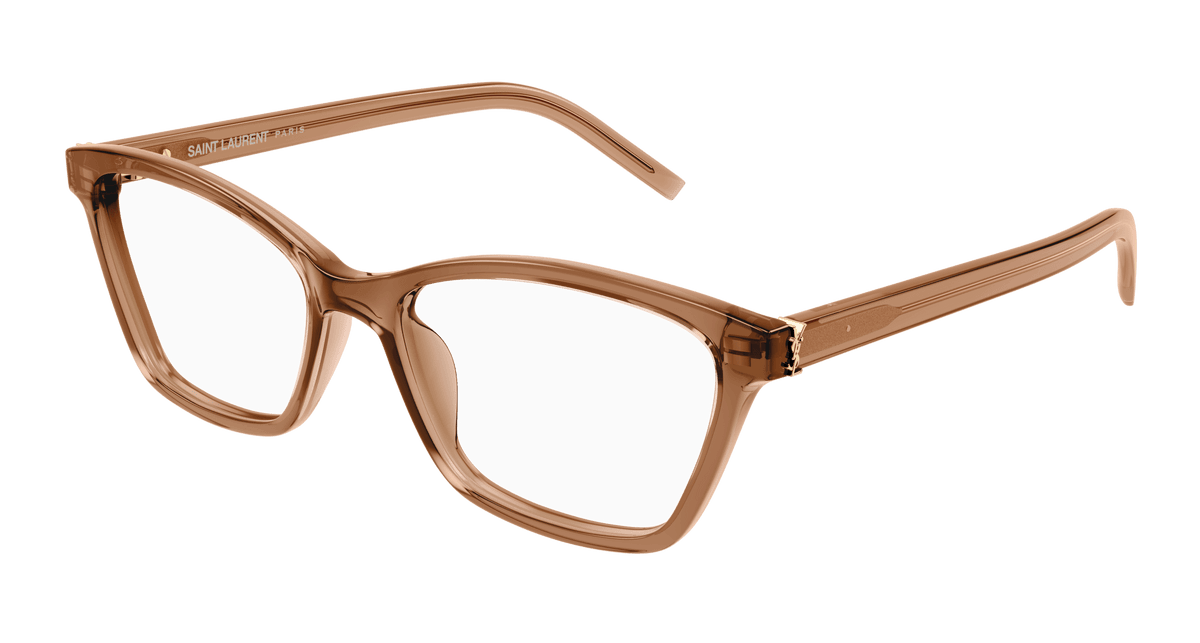 Saint Laurent SL M128 Eyeglasses - Brown / Transparent (010)