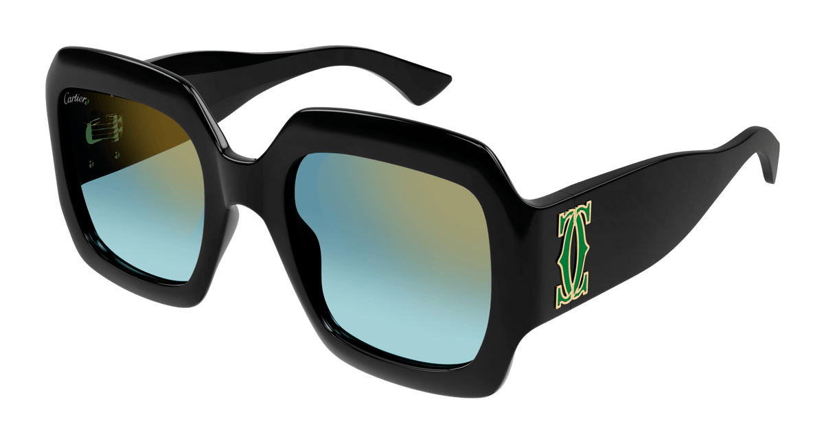 Cartier CT0434S Sunglasses - Black / Green (003)