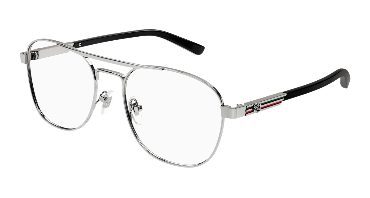 Gucci GG1290O Eyeglasses - Gunmetal / Transparent (001)