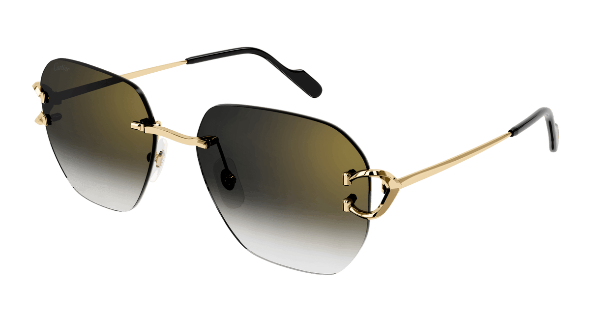 Cartier CT0394S Sunglasses - Gold / Grey (001)