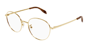 Alexander McQueen AM0414O Eyeglasses - Gold / Transparent (002)