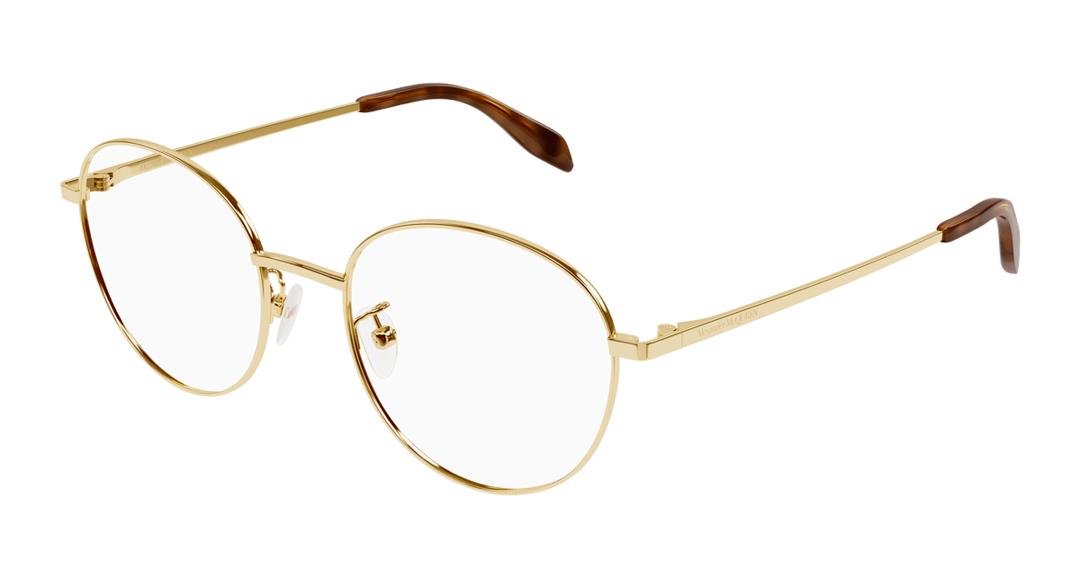 Alexander McQueen AM0414O Eyeglasses - Gold / Transparent (002)