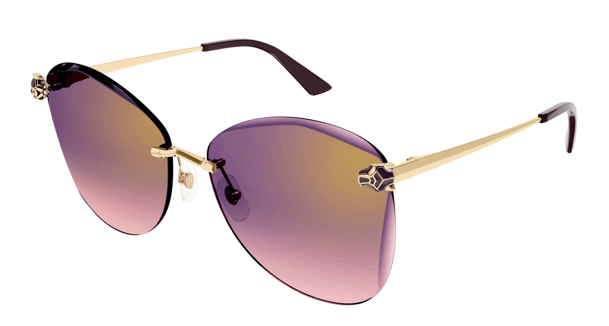 Cartier CT0398S Sunglasses - Gold / Violet (003)