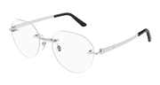 Cartier CT0408O Eyeglasses - Silver / Transparent (002)