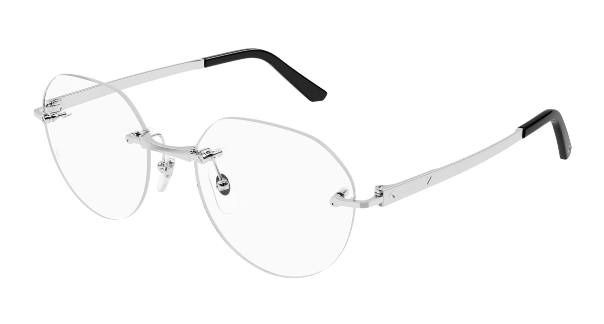 Cartier CT0408O Eyeglasses - Silver / Transparent (002)