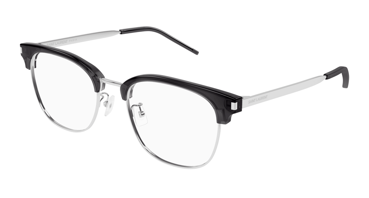 Saint Laurent SL 649/F Eyeglasses - Grey / Transparent (004)