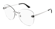 Cartier CT0418O Eyeglasses - Silver / Transparent (002)