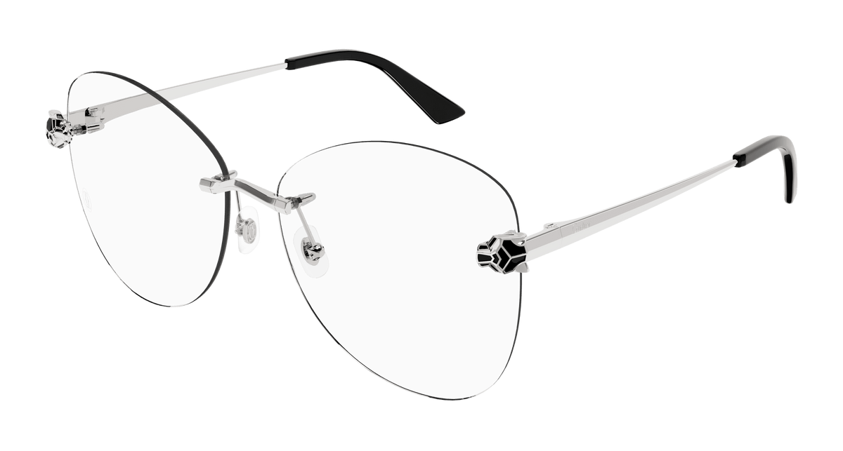 Cartier CT0418O Eyeglasses - Silver / Transparent (002)