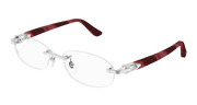 Cartier CT0455OJ Eyeglasses - Silver / Transparent (001)