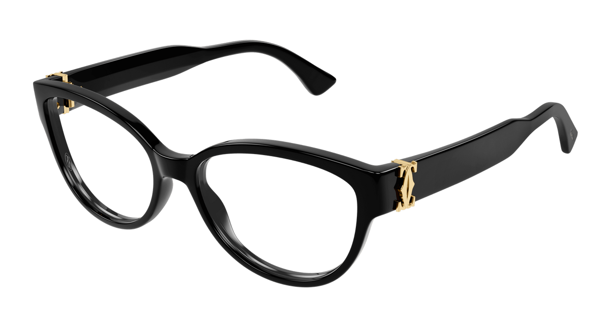 Cartier CT0450O Eyeglasses - Black / Transparent (001)