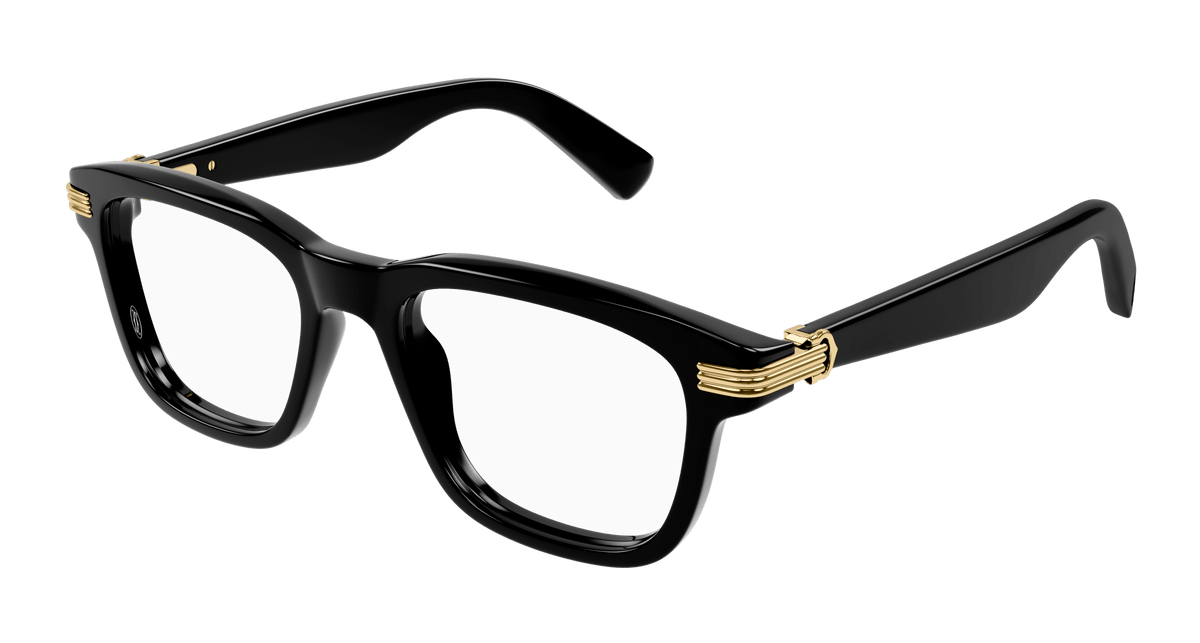 Cartier CT0444O Eyeglasses - Black / Transparent (006)