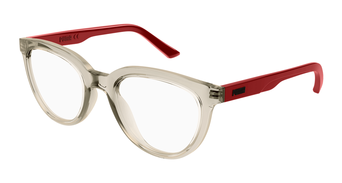 Puma PJ0067O Eyeglasses - Beige / Transparent (004)